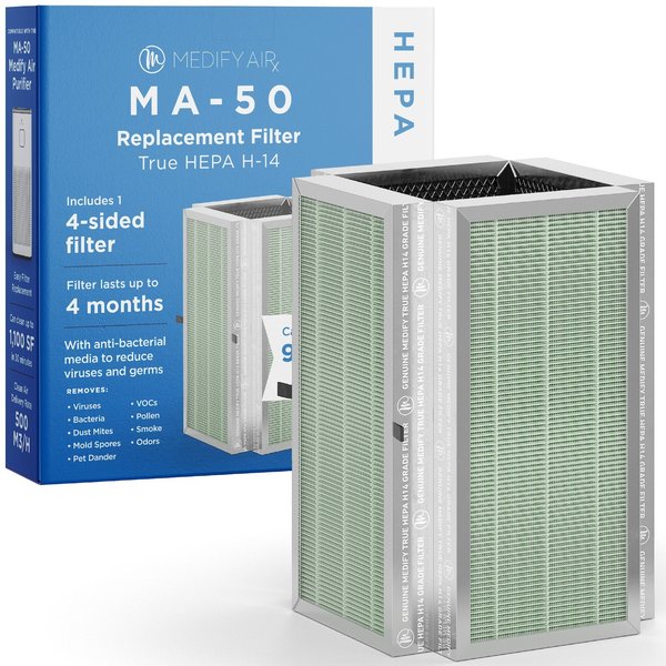 Medify Air MA50R1 H14 filter True HEPA 999 Particle Removal MA-50UR-1